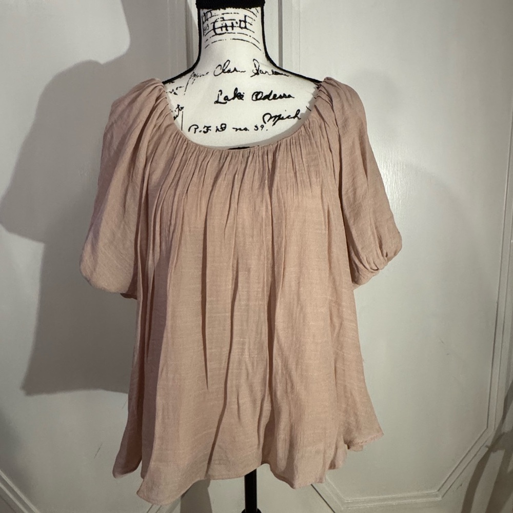 HYFVE Blush Peasant Blouse